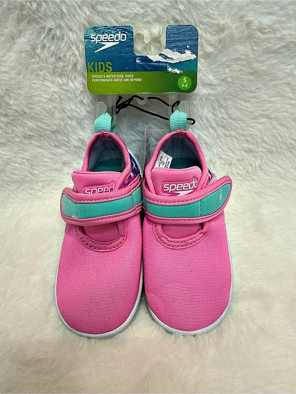 Speedo Toddler Girls' Printed Shore Explorer Water Shoes Pink & Green